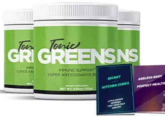 TonicGreens six-bottle package with bonus books